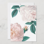 Elegante Vintage botanische Pink-Rosa-Blüte Einladung (Rückseite)