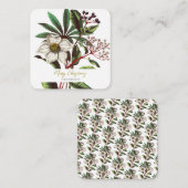 Elegante Vintage botanische Rose Blume Begleitkarte (Vorne/Hinten)