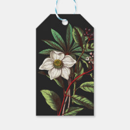 Elegante Vintage botanische Rose Blume Geschenkanhänger