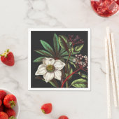 Elegante Vintage botanische Rose Blume Serviette (Beispiel)