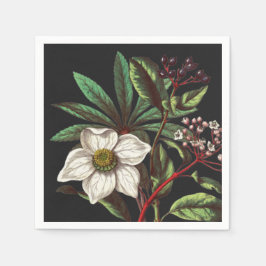 Elegante Vintage botanische Rose Blume Serviette