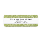 Elegante Vintage botanische Rücksendeadresse (Vorne)