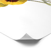 Elegante Vintage botanische Stiefmütterchen Poster (Ecke)