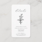 Elegante Vintage botanische Umgebung Begleitkarte (Vorderseite)