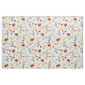 Elegante Vintage botanische Wildblumen Poppies Stoff (Yard (91,4 cm))