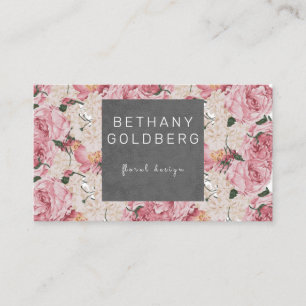 Elegante Vintage Bouquet Business Card Visitenkarte