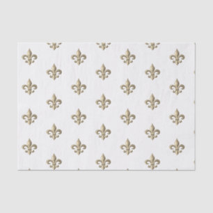 Elegante Vintage Brass Heraldic Lilie Seidenpapier