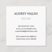 Elegante, Vintage, braune Visitenkarte (Rückseite)