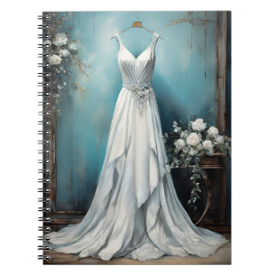 Elegante Vintage Brautkleidung Notizblock