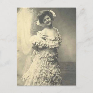 Elegante Vintage Bridal-Fotografien Postkarte