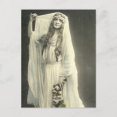Elegante Vintage Bridal-Fotografien Postkarte (Vorderseite)