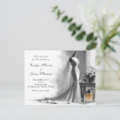 Elegante Vintage Bridal Illustration Romantik Save The Date (Stehend Vorderseite)