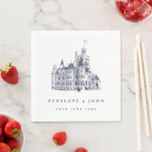 Elegante Vintage Burg Serviette (Beispiel)