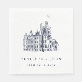 Elegante Vintage Burg Serviette