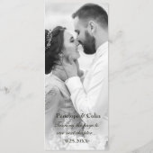 Elegante Vintage Chic Library Buchdecke Hochzeit Menükarte (Rückseite)