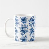 Elegante Vintage China Blaue Rose Kaffeetasse (Links)