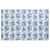 Elegante Vintage China Blaue Rose Stoff (Fat Quarter (45,7 x 55,9 cm))