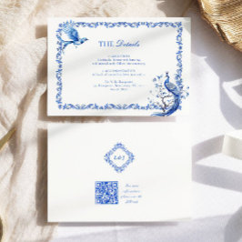 Elegante Vintage Chinoiserie Hochzeit Begleitkarte