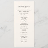 Elegante Vintage Citrus Lemon Summer Wedding Programm (Rückseite)