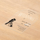 Elegante Vintage Classy Couple Dancing Wedding Acryleinladungen (Ablage )