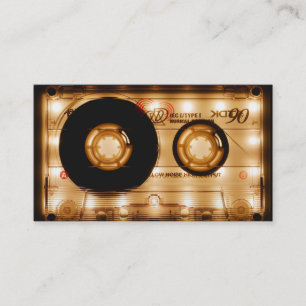 Elegante Vintage-Cool-Musik-Kassette Visitenkarte
