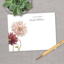Elegante Vintage-Dahlie-Blume mit Namen