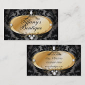 Elegante Vintage Damask Fashion Business Cards Visitenkarte (Vorne/Hinten)
