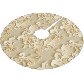 Elegante Vintage Damask Muster Textur Polyester Weihnachtsbaumdecke (Schrägansicht)