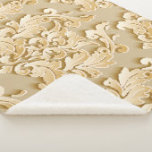Elegante Vintage Damask Muster Textur Sherpadecke (3/4)