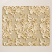 Elegante Vintage Damask Muster Textur Sherpadecke (Vorderseite (Horizontal))