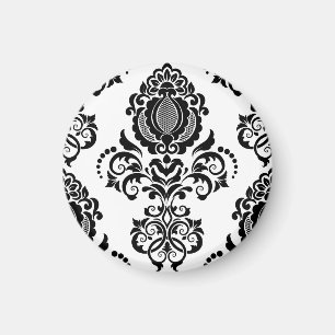 Elegante Vintage-Damask nahtlose Textur Magnet