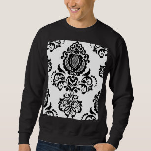 Elegante Vintage-Damask nahtlose Textur Sweatshirt
