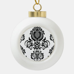 Elegante Vintage Damaske Nahtlose Textur Keramik Kugel-Ornament