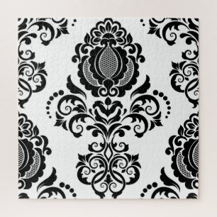 Elegante Vintage Damaske Nahtlose Textur Puzzle