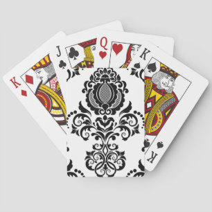 Elegante Vintage Damaske Nahtlose Textur Spielkarten