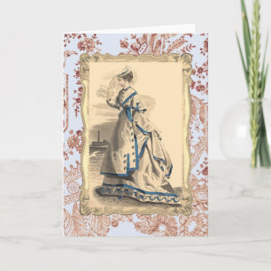 Elegante Vintage-Dame Karte