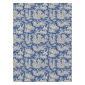 Elegante Vintage dunkelblaue Jouy-Toile Tischdecke (Vorderseite)