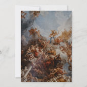 Elegante Vintage Dusty Blue Wedding Einladung (Rückseite)