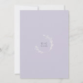 Elegante Vintage Dusty Lila Hochzeit Einladung (Rückseite)