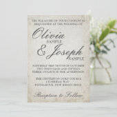 Elegante Vintage Einladung zur Hochzeit (Stehend Vorderseite)