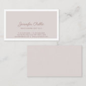 Elegante Vintage Farbschlampe Schlicht Beruflich Visitenkarte (Vorne/Hinten)