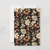 Elegante Vintage Flora Save the Date einladen (Rückseite)