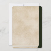 Elegante Vintage florale Buchdecke Hochzeit Einladung (Rückseite)