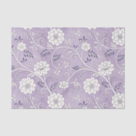 Elegante Vintage, florale Lila Kunst, Dichtung und Seidenpapier