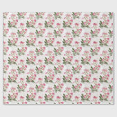 Elegante Vintage, florenfarbene Blume Geschenkpapier (Flach)