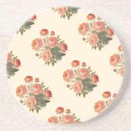 Elegante Vintage, florenrosa Peonies Getränkeuntersetzer