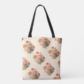 Elegante Vintage, florenrosa Peonies Tasche (Rückseite)