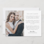 Elegante Vintage Foto Collage Klassische Hochzeit Dankeskarte (Rückseite)