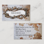 Elegante Vintage Frame Beruflich Business Card Visitenkarte (Vorne/Hinten)