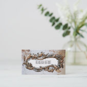 Elegante Vintage Frame Beruflich Business Card Visitenkarte (Stehend Vorderseite)